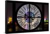 Giant Clock Window - Night view of Shanghai - China-Philippe Hugonnard-Framed Stretched Canvas