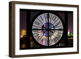 Giant Clock Window - Night view of Shanghai - China-Philippe Hugonnard-Framed Photographic Print