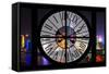 Giant Clock Window - Night view of Shanghai with the Oriental Tower - China II-Philippe Hugonnard-Framed Stretched Canvas