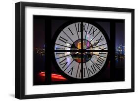 Giant Clock Window - Night view of Shanghai with the Oriental Tower - China III-Philippe Hugonnard-Framed Photographic Print