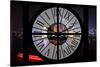 Giant Clock Window - Night view of Shanghai with the Oriental Tower - China III-Philippe Hugonnard-Stretched Canvas