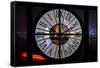 Giant Clock Window - Night view of Shanghai with the Oriental Tower - China III-Philippe Hugonnard-Framed Stretched Canvas