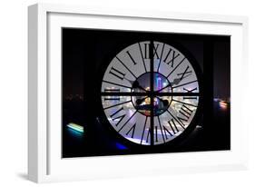 Giant Clock Window - Night view of Shanghai with the Oriental Tower - China-Philippe Hugonnard-Framed Photographic Print