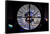 Giant Clock Window - Night view of Shanghai with the Oriental Tower - China-Philippe Hugonnard-Framed Stretched Canvas