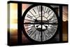 Giant Clock Window - Night View of the Williamsburg Bridge-Philippe Hugonnard-Stretched Canvas