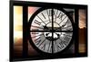 Giant Clock Window - Night View of the Williamsburg Bridge-Philippe Hugonnard-Framed Photographic Print