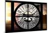 Giant Clock Window - Night View of the Williamsburg Bridge-Philippe Hugonnard-Mounted Photographic Print