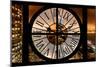 Giant Clock Window - Night View on Manhattan-Philippe Hugonnard-Mounted Photographic Print