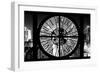 Giant Clock Window - Night View on the New York - B&W-Philippe Hugonnard-Framed Photographic Print