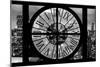 Giant Clock Window - Night View on the New York City II-Philippe Hugonnard-Mounted Photographic Print