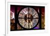 Giant Clock Window - Night View on the New York with the Empire State Building-Philippe Hugonnard-Framed Photographic Print