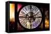 Giant Clock Window - Night View on the New York-Philippe Hugonnard-Framed Stretched Canvas