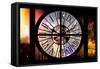 Giant Clock Window - Night View on the New York-Philippe Hugonnard-Framed Stretched Canvas