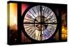 Giant Clock Window - Night View on the New York-Philippe Hugonnard-Stretched Canvas