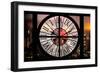 Giant Clock Window - Night View on the New Yorker Hotel with Foggy-Philippe Hugonnard-Framed Photographic Print