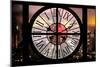 Giant Clock Window - Night View on the New Yorker Hotel with Foggy-Philippe Hugonnard-Mounted Photographic Print