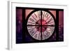 Giant Clock Window - Night View on the New Yorker with Pink Foggy-Philippe Hugonnard-Framed Photographic Print