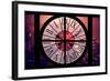 Giant Clock Window - Night View on the New Yorker with Pink Foggy-Philippe Hugonnard-Framed Photographic Print