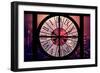 Giant Clock Window - Night View on the New Yorker with Pink Foggy-Philippe Hugonnard-Framed Photographic Print