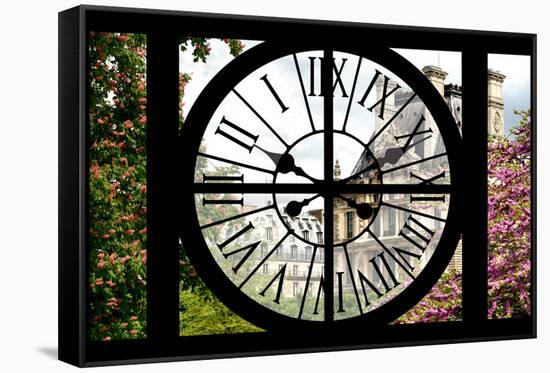 Giant Clock Window - View of a parisian Buildings - Paris II-Philippe Hugonnard-Framed Stretched Canvas