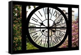 Giant Clock Window - View of a parisian Buildings - Paris II-Philippe Hugonnard-Framed Stretched Canvas