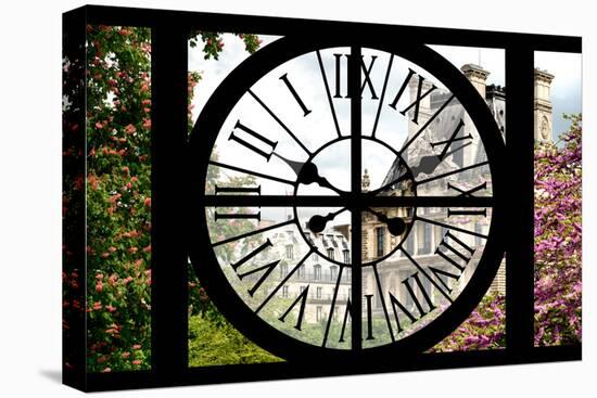 Giant Clock Window - View of a parisian Buildings - Paris II-Philippe Hugonnard-Stretched Canvas