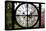 Giant Clock Window - View of a parisian Buildings - Paris II-Philippe Hugonnard-Stretched Canvas