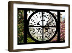 Giant Clock Window - View of a parisian Buildings - Paris II-Philippe Hugonnard-Framed Photographic Print