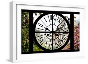 Giant Clock Window - View of a parisian Buildings - Paris II-Philippe Hugonnard-Framed Photographic Print