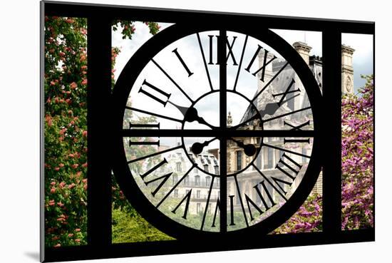 Giant Clock Window - View of a parisian Buildings - Paris II-Philippe Hugonnard-Mounted Photographic Print