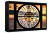 Giant Clock Window - View of a Sunset-Philippe Hugonnard-Framed Stretched Canvas