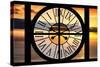 Giant Clock Window - View of a Sunset-Philippe Hugonnard-Stretched Canvas