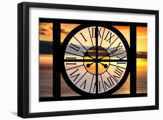 Giant Clock Window - View of a Sunset-Philippe Hugonnard-Framed Photographic Print