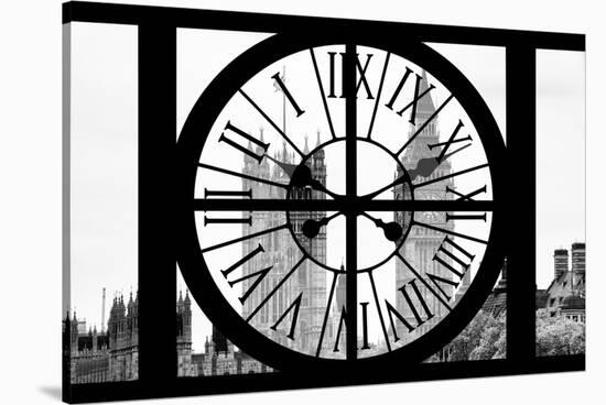 Giant Clock Window - View of Big Ben - London-Philippe Hugonnard-Stretched Canvas