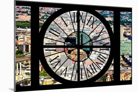 Giant Clock Window - View of Brooklyn with Silvercup Studios-Philippe Hugonnard-Mounted Photographic Print