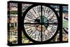 Giant Clock Window - View of Brooklyn-Philippe Hugonnard-Stretched Canvas