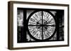 Giant Clock Window - View of Buildings in Garmen District in Winter - Manhattan II-Philippe Hugonnard-Framed Photographic Print