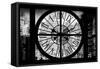 Giant Clock Window - View of Buildings in Garmen District in Winter - Manhattan II-Philippe Hugonnard-Framed Stretched Canvas