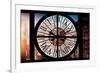 Giant Clock Window - View of Buildings in Garmen District in Winter - Manhattan III-Philippe Hugonnard-Framed Photographic Print