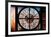 Giant Clock Window - View of Buildings in Garmen District in Winter - Manhattan III-Philippe Hugonnard-Framed Photographic Print