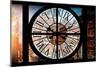 Giant Clock Window - View of Buildings in Garmen District in Winter - Manhattan III-Philippe Hugonnard-Mounted Photographic Print