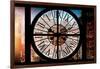 Giant Clock Window - View of Buildings in Garmen District in Winter - Manhattan III-Philippe Hugonnard-Framed Photographic Print