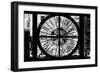 Giant Clock Window - View of Buildings in Garmen District in Winter - Manhattan IV-Philippe Hugonnard-Framed Photographic Print