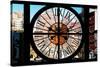 Giant Clock Window - View of Buildings in Garmen District in Winter - Manhattan-Philippe Hugonnard-Stretched Canvas