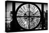 Giant Clock Window - View of Buildings in Garmen District - New York City II-Philippe Hugonnard-Stretched Canvas