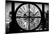 Giant Clock Window - View of Buildings in Garmen District - New York City II-Philippe Hugonnard-Mounted Photographic Print