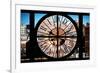 Giant Clock Window - View of Buildings in Garmen District - New York City-Philippe Hugonnard-Framed Photographic Print