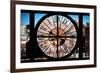 Giant Clock Window - View of Buildings in Garmen District - New York City-Philippe Hugonnard-Framed Photographic Print