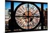 Giant Clock Window - View of Buildings in Garmen District - New York City-Philippe Hugonnard-Mounted Photographic Print