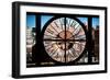 Giant Clock Window - View of Buildings in Garmen District - New York City-Philippe Hugonnard-Framed Photographic Print